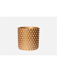 Кашпо Драже. золото. цилиндр. d-15 см 1 шт Композит
