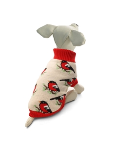 Свитер для собак New Year "Снегири" ХL, серо-красный, дл. по спине 40см Триол