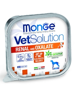 Корм для собак VetSolution Renal and Oxalate при заболеваниях почек ламист. 150г Monge