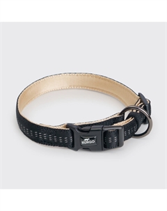 Ошейник для собак Downtown, обхват шеи 25-35 см, ширина 1,5 см, черный с бежевым Rungo