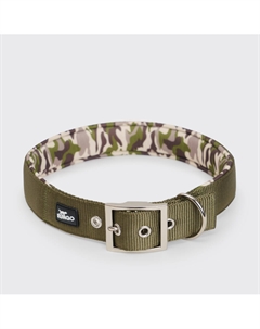 Ошейник для собак Soft Classic, XL, обхват шеи 55-63 см, ширина 4 см, зеленый камуфляж Rungo