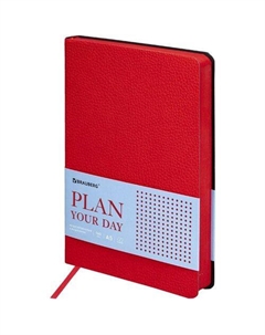 Ежедневник Stylish недатированный, A5, красный Brauberg