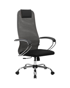 Кресло Ultimate EX-800, на колесиках, сетка/ткань, черный/серый Brabix