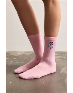 Носки высокие с вышивкой Befree