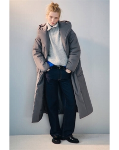 Пальто на утеплителе с поясом Befree