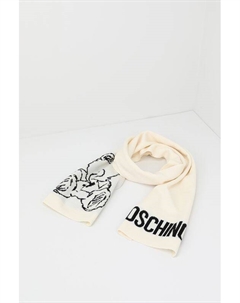 Шарф из смесовой шерсти с логотипом Moschino
