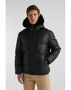 Куртка утепленная из искусственной кожи с меховой опушкой Guess