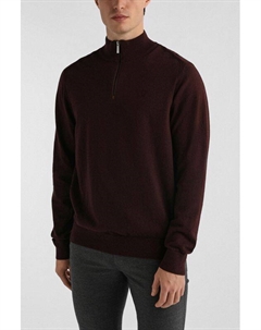 Пуловер хлопковый с воротником на молнии Bugatti