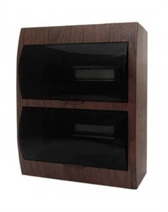 Щит распределительный ЩРН-П-24, навесной, пластик, 2 ряда/24 модуля, прозрачная дверь, темное дерево, IP 41, PROxima EKF (pb40-n-24-dark) Ekf