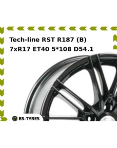 Колесный диск Tech Line Tech-line RST R187 (B) 7.0xR17 ET40 5*108 D54.1 Tech line