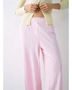 Пижамные брюки из ажурного трикотажа, Розовый Ostin