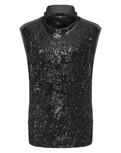 Топ с отделкой пайетками Boss