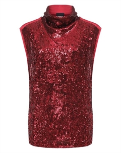 Топ с отделкой пайетками Boss