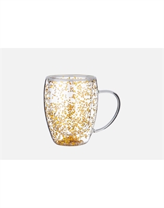 КРУЖКА С ДВОЙНЫМИ СТЕНКАМИ, ЗОЛОТО 1 шт Lefard