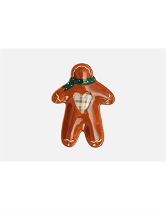 ТАРЕЛКА ЗАКУСОЧНАЯ ПРЯНИЧНЫЙ ДОМИК, ЗЕЛЕНЫЙ, 20,8*15,5*2,8 СМ 1 шт Agness