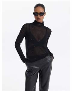 Полупрозрачная водолазка из вискозы с бусинами Love republic