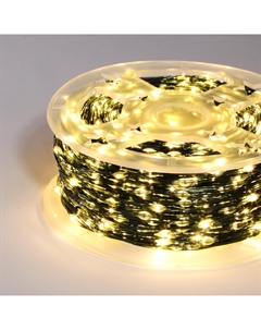 Электрогирлянда новогодняя зеленый шнур 2430 LED теплый белый Best technology