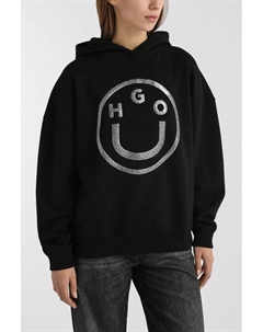 Худи хлопковое с логотипом Hugo