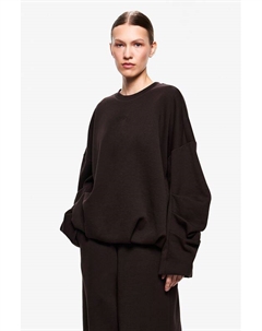 Свитшот хлопковый свободного кроя со сборкой на рукавах Dreams by alena akhmadullina