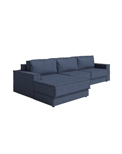 Угловой диван-кровать Porto Middle (левый) трехсекционный (Ткань: Рогожка Nice Океан) 342x175 Орматек