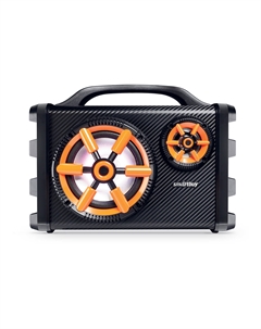 Портативная акустика SmartBuy Dodger, 20 Вт, FM, USB, microSD, Bluetooth, подсветка, черный/оранжевый (SBS-990) Smartbuy