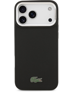 Чехол PVC Metal Lacquer logo для iPhone 17 Pro Max, черный Lacoste