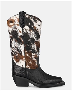 Женские ботинки с узором на широком каблуке без застежки, мультиколор Alma en pena.