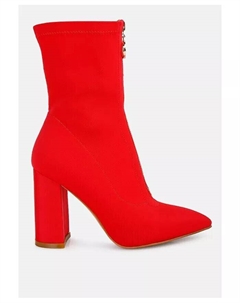 Ботинки из микрофибры bobbettes на блочном каблуке, красный London rag