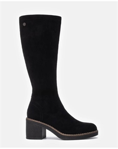 Женские ботинки с широким резиновым каблуком и боковой молнией, черный Refresh