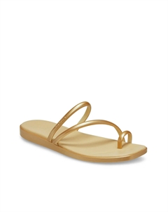 Сандалии Miami Toe Loop Sandal - Women's, золотой металлик Crocs