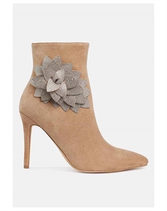 Ботинки Yarrow с лепестковыми деталями и стразами, коричневый/бежевый London rag