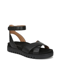 Сандалии Uptown Merced Wedge Sandal, Black Leather Vionic