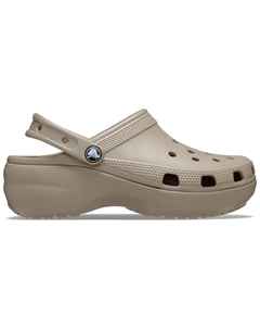 Женские сабо на платформе Classic Platform, бежевый Crocs