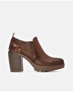 Женские ботильоны на высоком каблуке с резиновой подошвой, коричневый Refresh