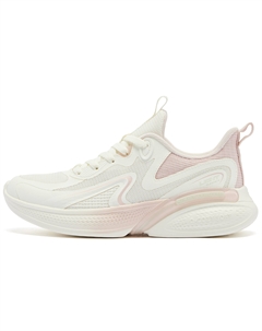 Женские кроссовки Stretch SE для бега с амортизацией, износостойкие, легкие, с отскоком, низкие, цвета слоновой кости персиковый розовый Qiaodan