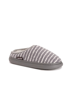 Тапочки Janna Cozy Crew Clog, Grey Stripe Print Muk luks