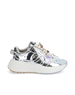 Женские спортивные кроссовки с зеркальным эффектом, серебряный No name