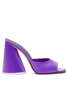 Мюли с открытым носом на каблуке-конус, фиолетовый The attico