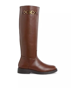 Ботинки до икры Kiang с декоративными металлическими цепочками, коричневый/бежевый London rag