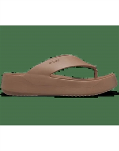 Шлепанцы на платформе Getaway женские, цвет Latte Crocs