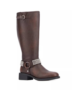 Женские высокие мотоциклетные ботинки Carter Tall Moto Boot, коричневый New york & company