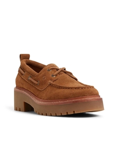 Туфли-лодочки Authentic Original 2-Eye Lug Boat Shoe, Tan Suede Sperry
