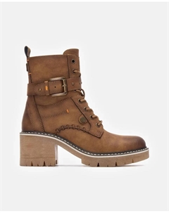Женские ботинки с шнурками и боковой молнией, коричневый Refresh