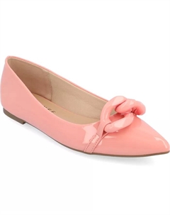 Женские балетки Clareene с цепочкой и острым носом, розовый Journee collection