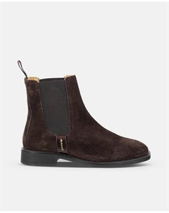 Женские кожаные ботильоны с боковыми резинками, темно-коричневый Gant