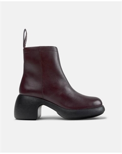 Женские кожаные ботильоны Thelma II, бордовый Camper