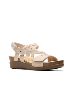 Сандалии Calenne Carmen Wedge Sandal, Rose Gold Metallic Clarks