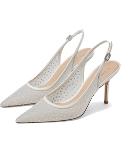 Туфли Emilia Mesh 85 Slingback, White/Frosted White Stuart weitzman