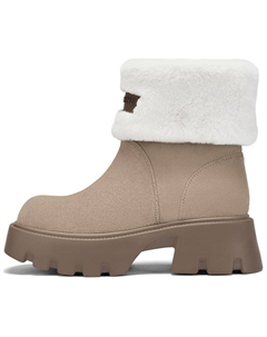 Женские зимние ботинки с меховой опушкой, серо-бежевый Daphne