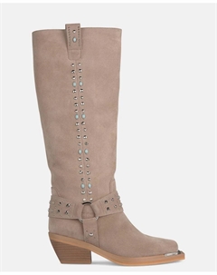 Женские кожаные ботинки с заклепками, светло-коричневый Alma en pena.